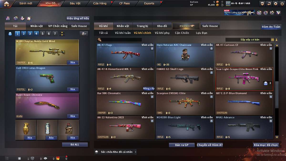 shop acc cf uy tin gia re